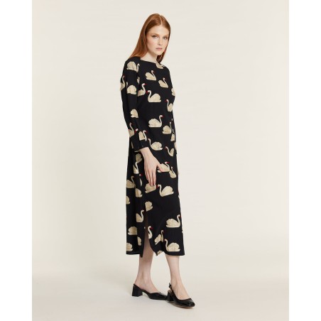 VESTIDO cisnes midi