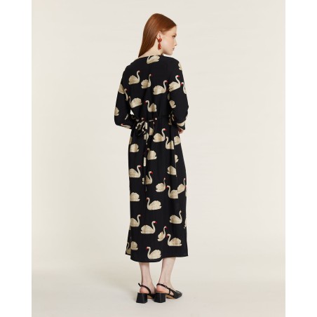 VESTIDO cisnes midi