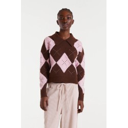 JERSEY rombos marrón