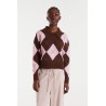 JERSEY rombos marrón