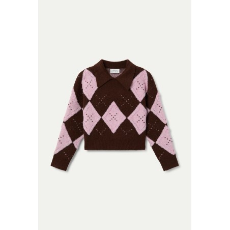 JERSEY rombos marrón