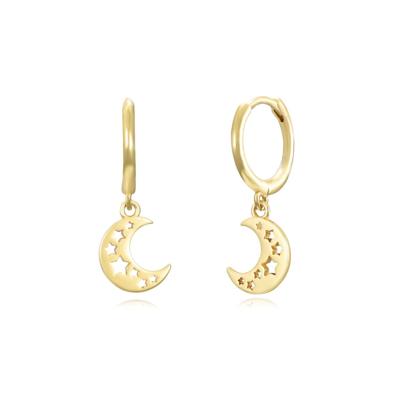 PENDIENTES luna dorado