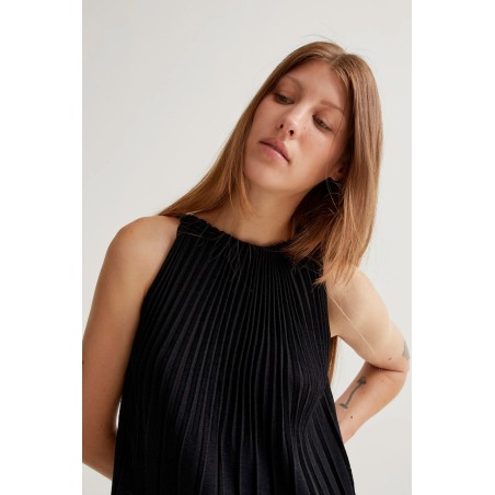 VESTIDO plisado Black