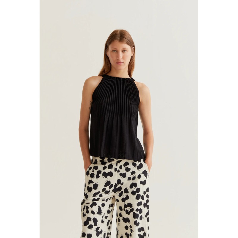 TOP Plisado black