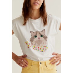 CAMISETA Tulipa gato
