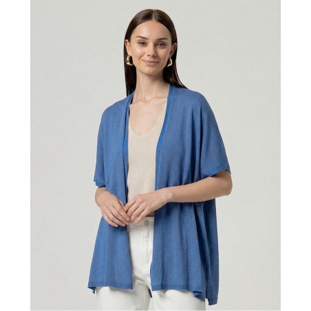 PONCHO Lurex azul