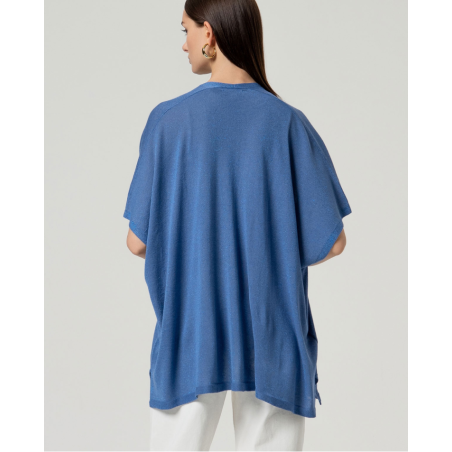 PONCHO Lurex azul