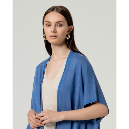 PONCHO Lurex azul