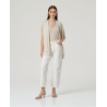 PONCHO Lurex beig