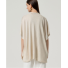 PONCHO Lurex beig
