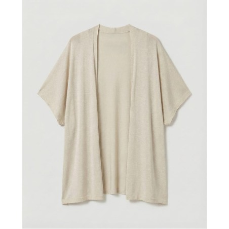 PONCHO Lurex beig