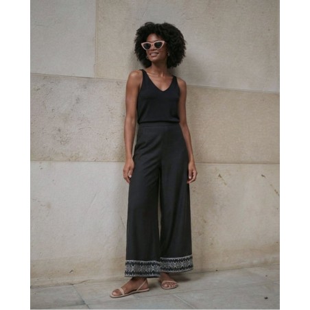 PANTALÓN Cupro negro