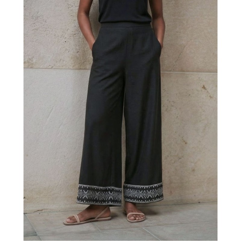 PANTALÓN Cupro negro