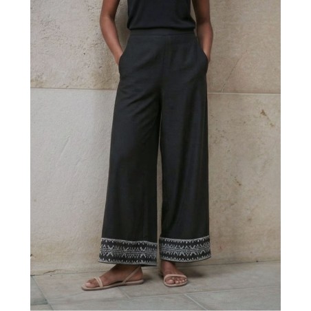 PANTALÓN Cupro negro