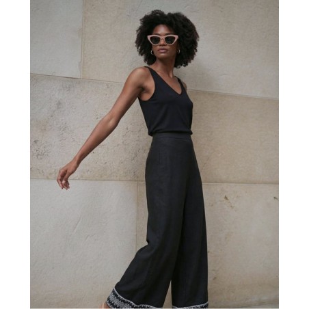 PANTALÓN Cupro negro