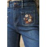 JEANS Fleurs azul